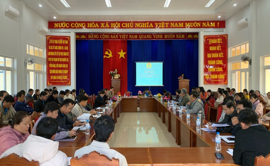 Ban Chấp hành Liên đoàn Lao động huyện Đăk Tô tổ chức Hội nghị tổng kết hoạt động Công đoàn năm 2023