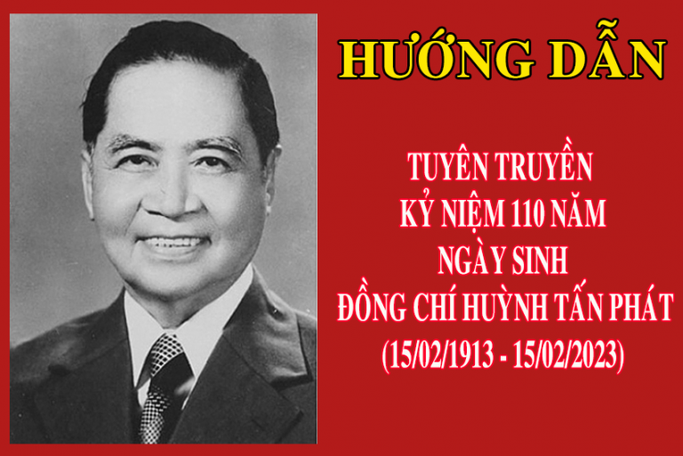 Tuyên truyền kỷ niệm 110 năm Ngày sinh đồng chí Huỳnh Tấn Phát