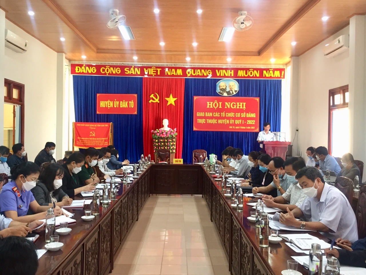 Hội nghị giao ban các tổ chức cơ sở đảng trực thuộc Huyện ủy Quý I - 2022