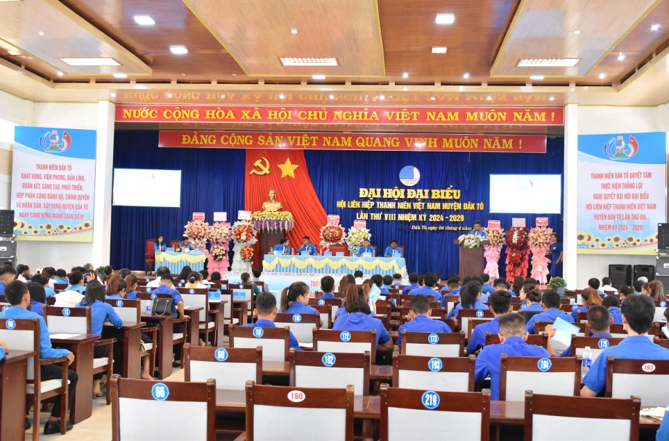 Đại hội đại biểu Hội Liên hiệp Thanh niên Việt Nam huyện Đăk Tô lần thứ VIII