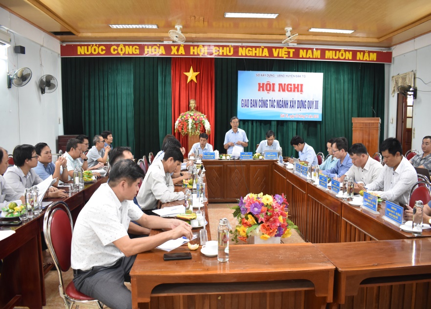 Ủy ban nhân dân huyện phối hợp tổ chức Hội nghị giao ban công tác xây dựng tỉnh Kon Tum Quý III năm 2023