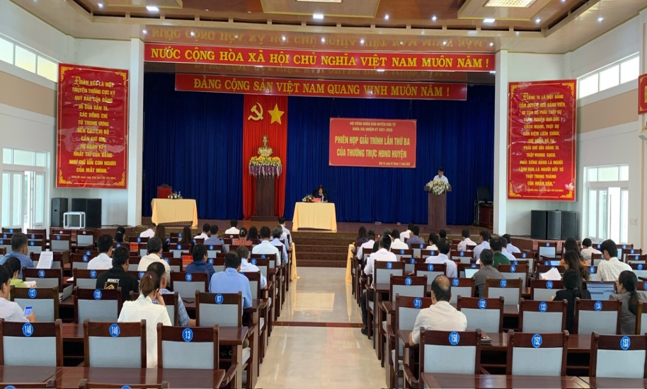 Thường trực Hội đồng nhân dân huyện Đăk Tô tổ chức phiên giải trình lần thứ Ba, nhiệm kỳ 2021-2026